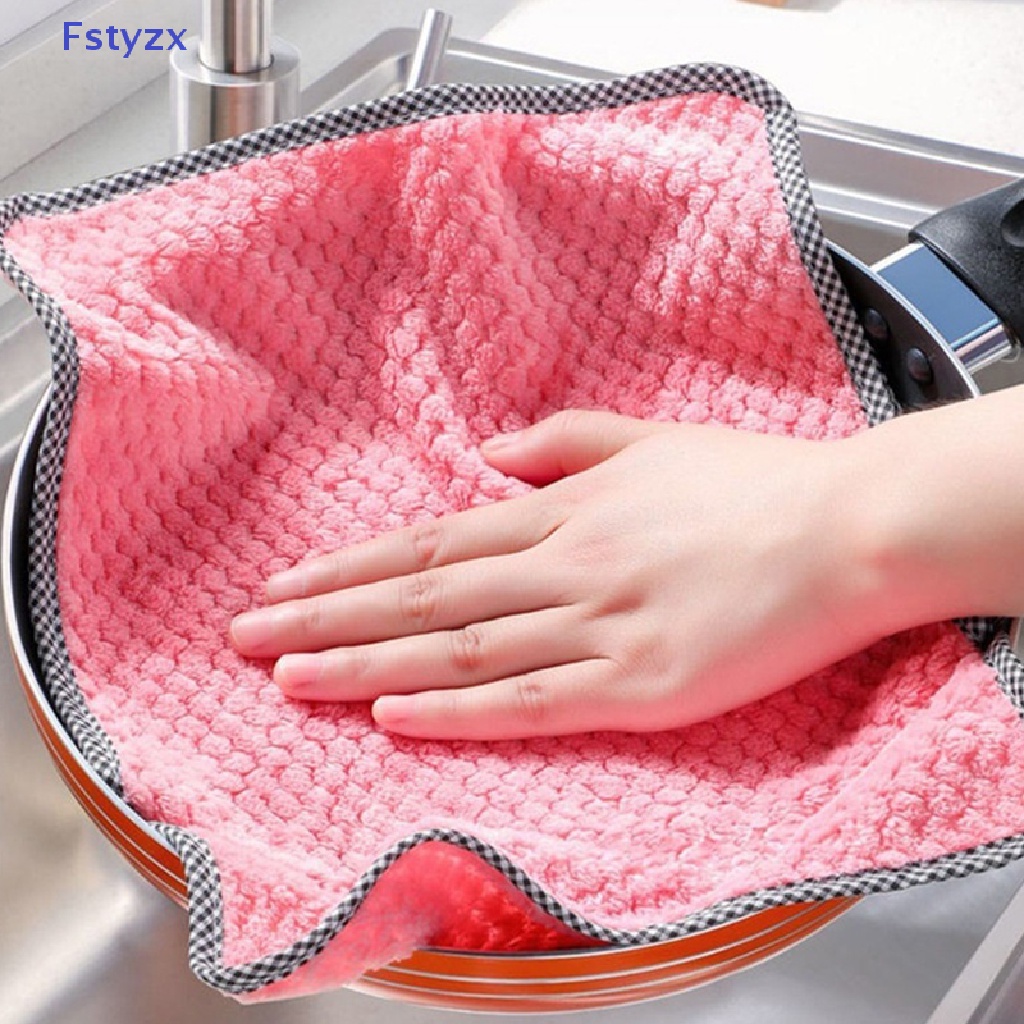 Fstyzx Khăn Lau Chén Dĩa Chất Liệu Dày Dặn Chống Dầu Tiện Dụng Cho Nhà Bếp