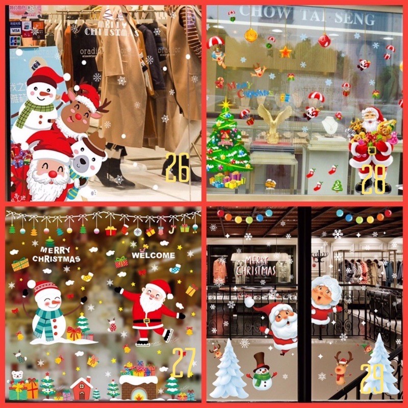 Decal Trang trí Noel 500 mẫu 2021 mới nhất