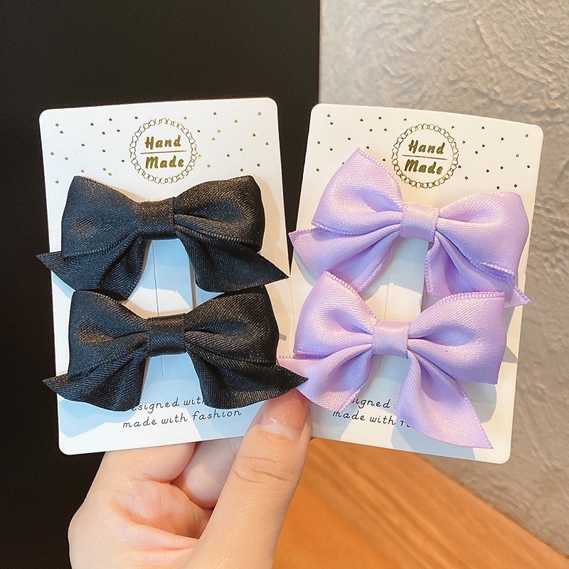 Set 2 kẹp tóc hình nơ nhỏ phong cách Hàn Quốc