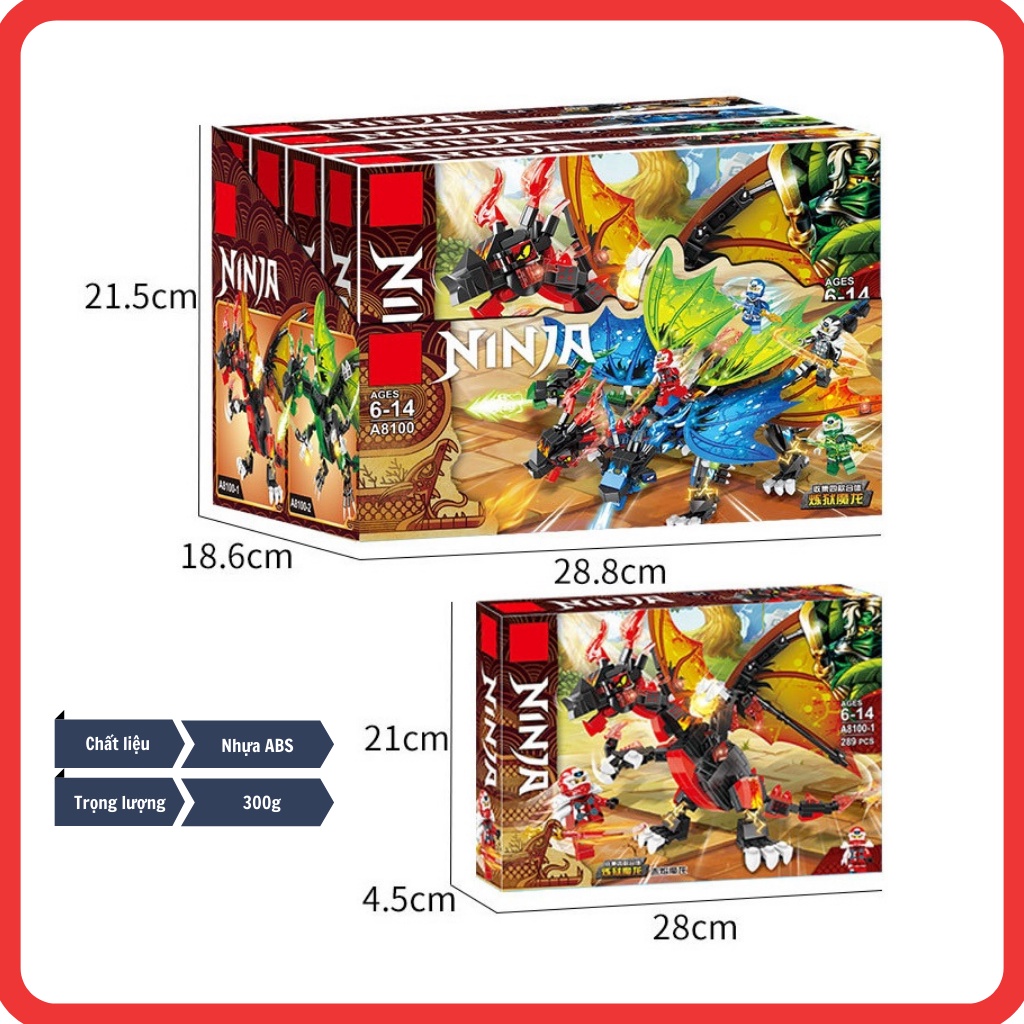 Lego Ninjago mô hình đồ chơi lắp ráp rồng thông minh Ninja Devil Dragon A8100 - shop Lego World