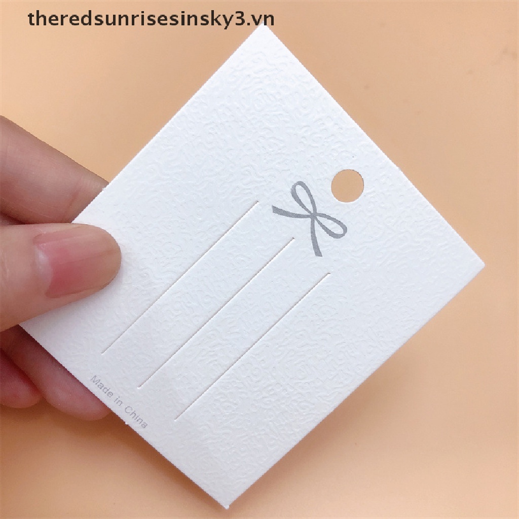 Set 50 chiếc thẻ trắng dùng trưng bày kẹp tóc chất lượng cao