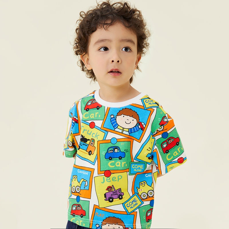 [Babycat] Áo Thun Cotton Tay Lỡ Phong Cách Hàn Quốc Nhật Bản Thời Trang Mùa Hè Hàng Mới Dành Cho Bé Trai 2022