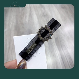 Cặp Tóc Tơ Ren Đá Hàn Quốc Cao Cấp Kẹp Tóc Mái Làm Phụ Kiện Đi Chơi/Đi Du Lịch/Đi Làm_Leau CT17