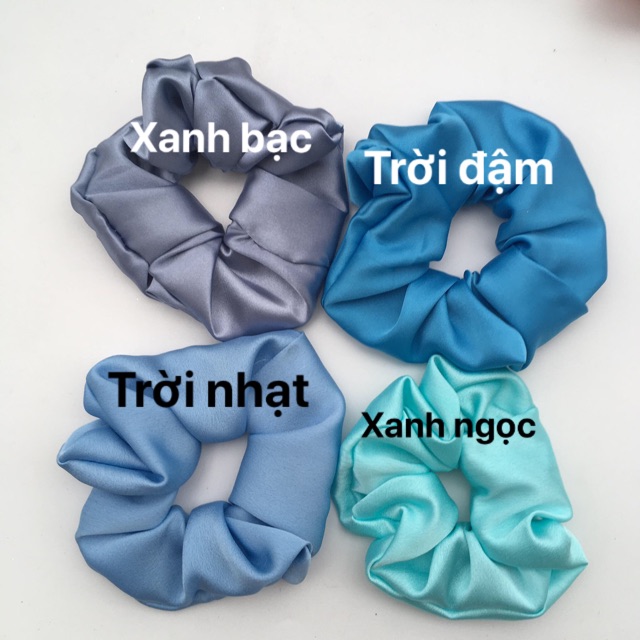 [Mã FAKHOE5 giảm 5K đơn 0] Cột tóc Vải Scrunchies - dây buộc tóc vải các màu vintage ảnh thật ( bảng 1)