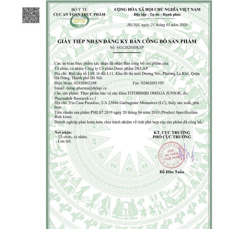 OMEGA Junior FITOBIMBI /Dha cho bé | Thế Giới Skin Care