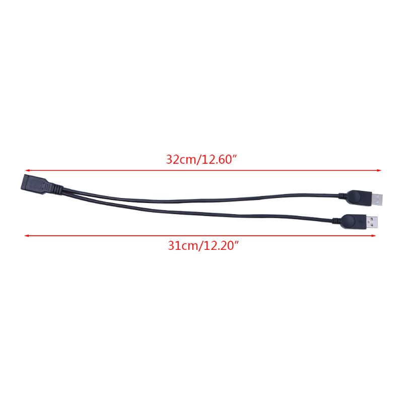Cáp SạC NốI DàI HìNh Chữ Y ChuẩN 1 Lỗ CắM Sang 2 ĐầU CắM USB 2.0