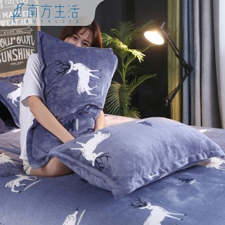 1 Cặp Vỏ Gối Lông Cừu Dày Dặn 48x74