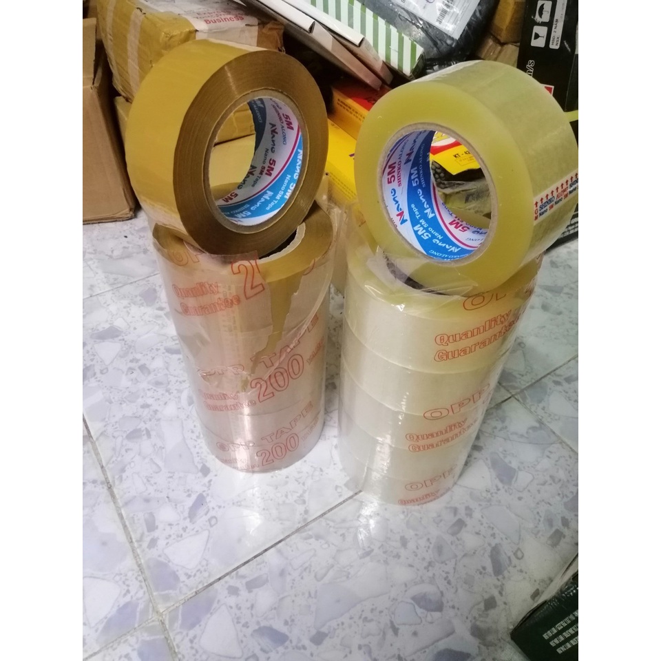 Băng keo 200 Yard Trong, Đục loại 2.0Kg/cây