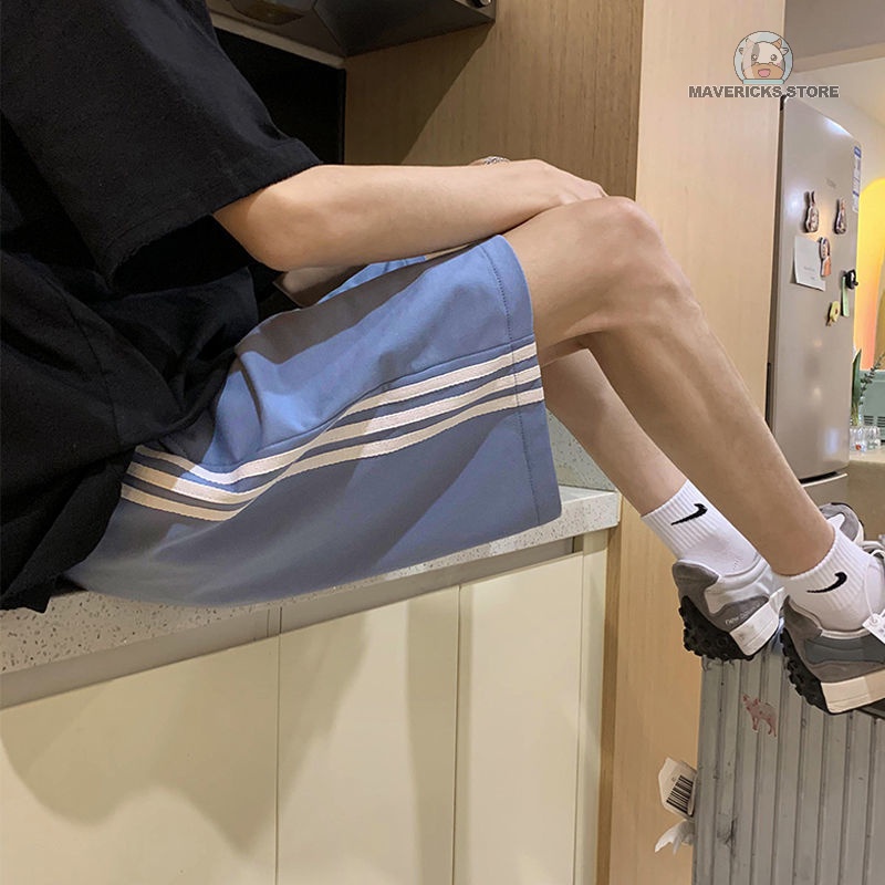 Quần short cotton lưng cao ống rộng phong cách Hàn Quốc mới cho nữ 2021