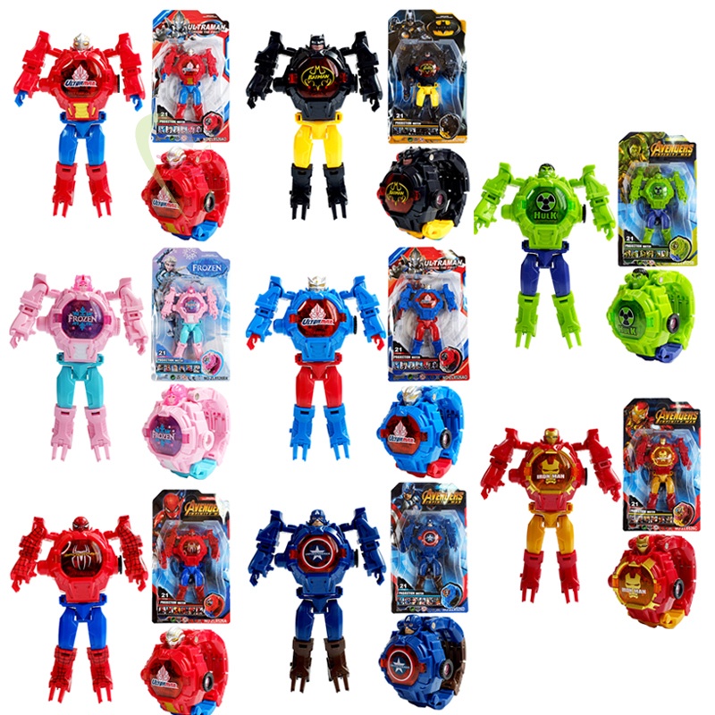 Đồng hồ điện tử robot biến hình 3D thời trang cho bé