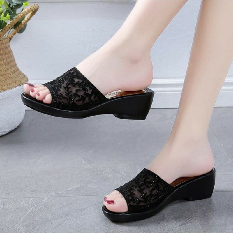 Dép quai ngang cho mẹ đế xuồng cao 3.5cm