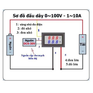 Mạch đo điện áp, dòng điện 100VDC-10A