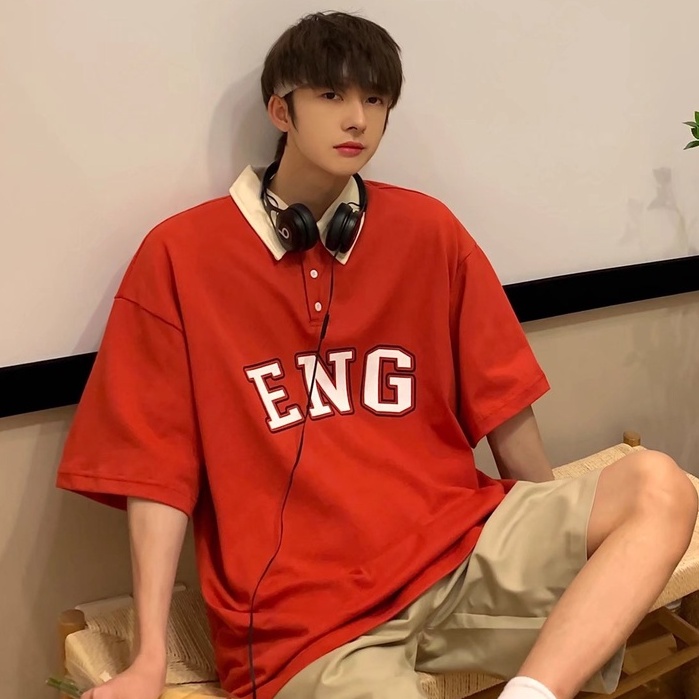 Áo polo Ngắn Tay Form Rộng Thời Trang Dành Cho Nam