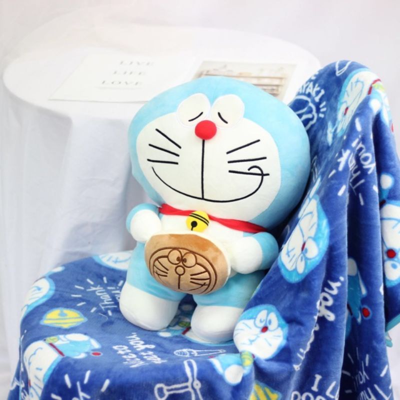 🌻GẤU BÔNG KÈM MỀN DORAEMON 🎀
