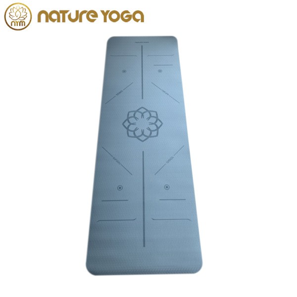 Thảm Tập Nature Yoga Chất Liệu TPE Cao Su Non Định Tuyến Bám Tốt 2 Mặt ( Tặng kèm túi)