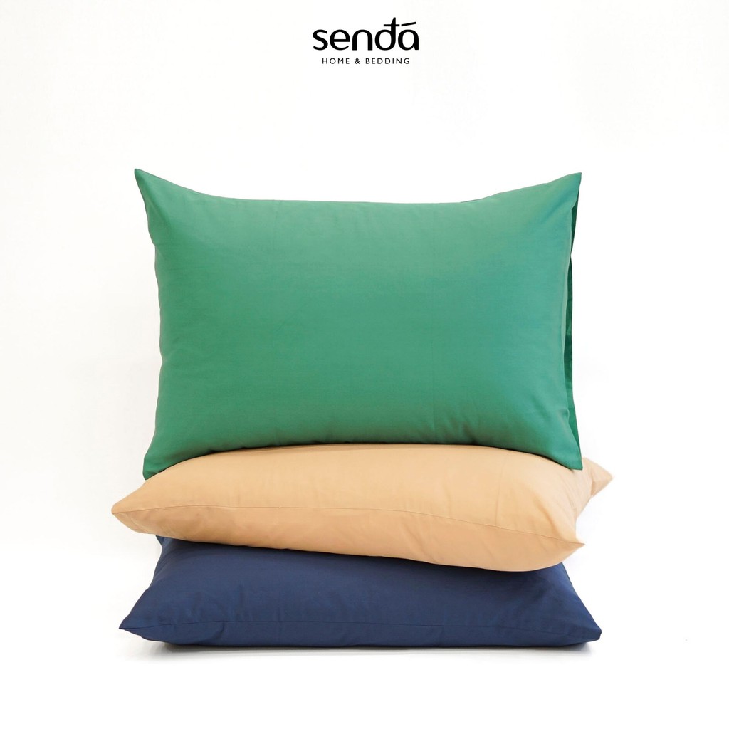 Vỏ gối Cotton Satin 60s 50x70 45x65 cm Sen Đá Home Bedding trơn màu cao cấp, áo, bao gối nằm 100% Cotton Sateen 60s