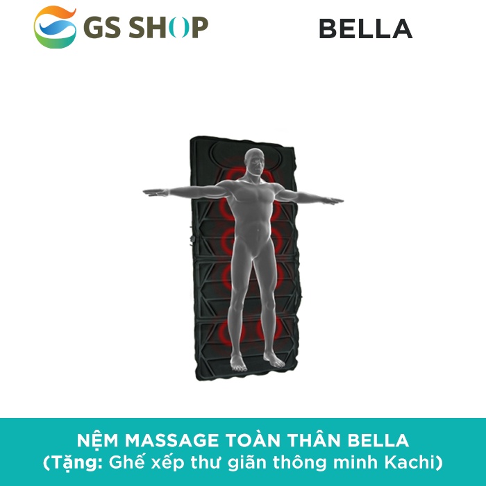 Nệm massage toàn thân Bella | TẶNG: Ghế xếp thư giãn thông minh Kachi trị giá 799K