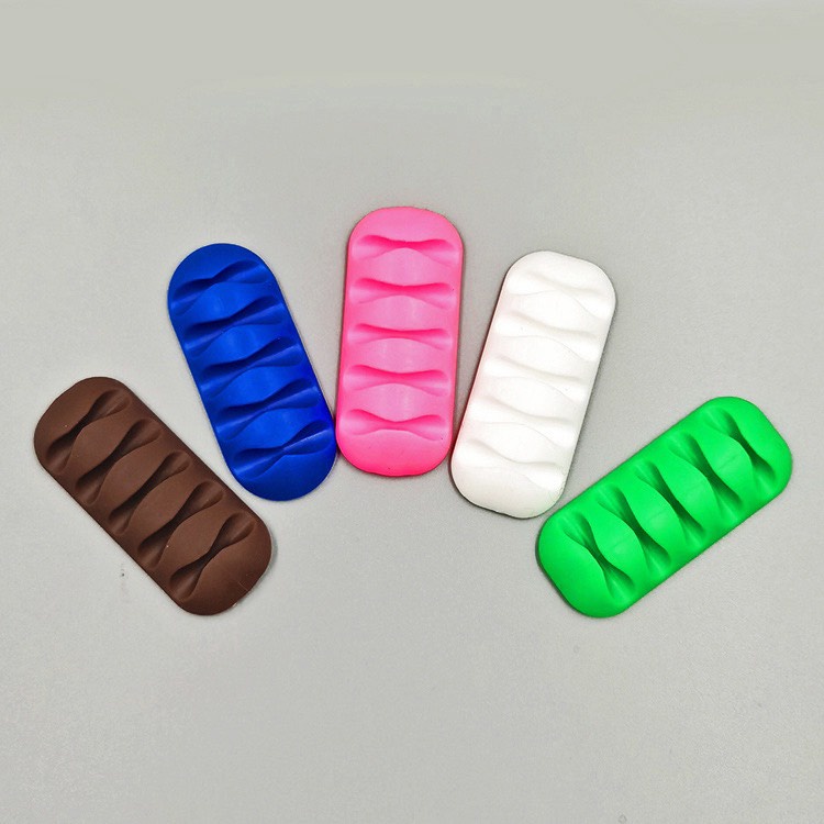 Kẹp Cố Định giá đỡ Dây sạc Cáp dây điện nẹp dây sạc chống rối Silicone 3 Lỗ