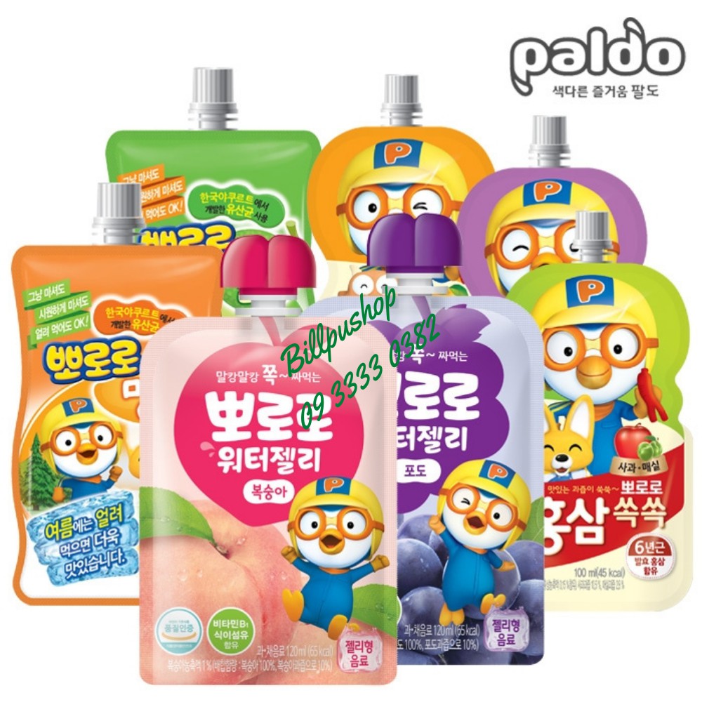 Thạch Trái Cây PALDO PORORO 120ml đủ vị cho bé - HÀN QUỐC