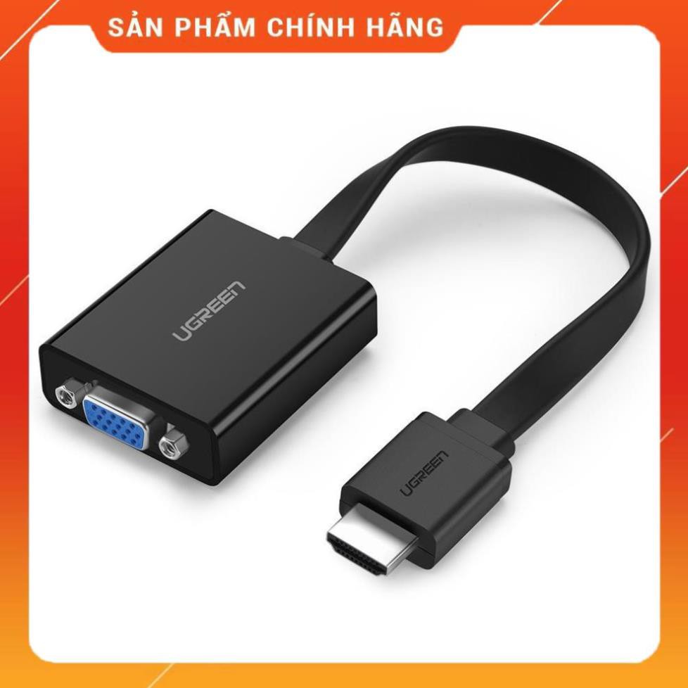 [CHÍNH HÃNG] Cáp Chuyển Đổi HDMI Sang VGA + Audio Cáp Dẹt Có Nguồn Phụ Ugreen 40248 chính hãng