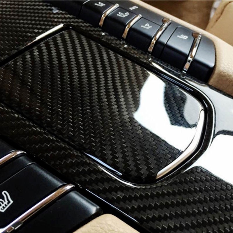 Băng dính xe hơi vinyl sợi carbon 3D chống nước màu đen trang trí đa năng