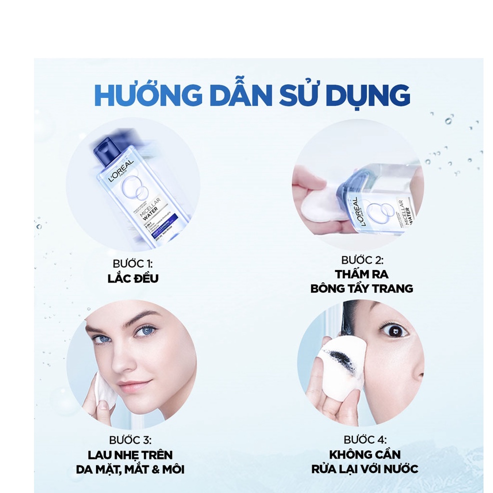 Nước Tẩy Trang L'Oreal Tươi Mát Cho Da Dầu, Hỗn Hợp Micellar Water 3-in-1 Refreshing Even For Sensitive Skin- Berry Shop