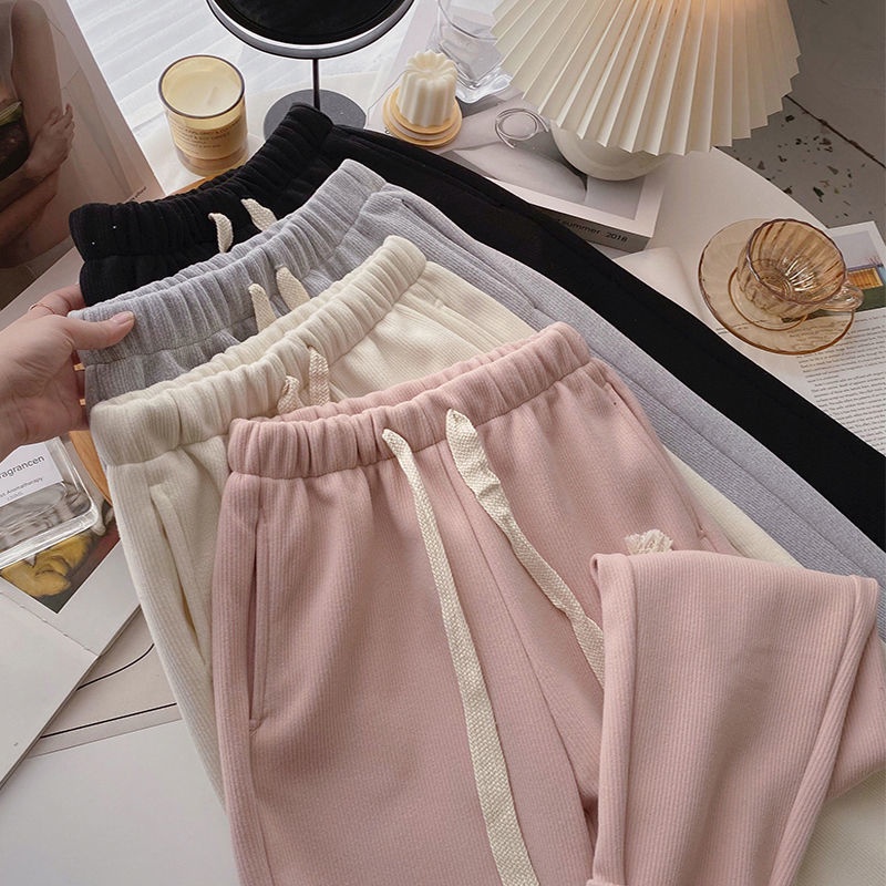 Quần Dài Lưng Cao Kiểu Dây Rút Phong Cách Thời Trang Hàn Quốc Mới