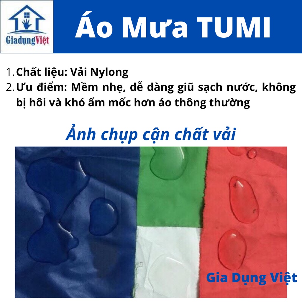 Áo mưa cánh dơi siêu nhẹ Tumi 1 đầu