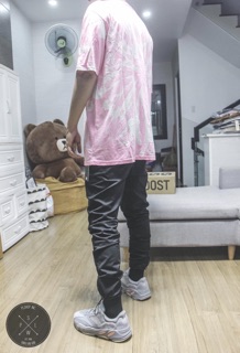 Tie dye pink waxed