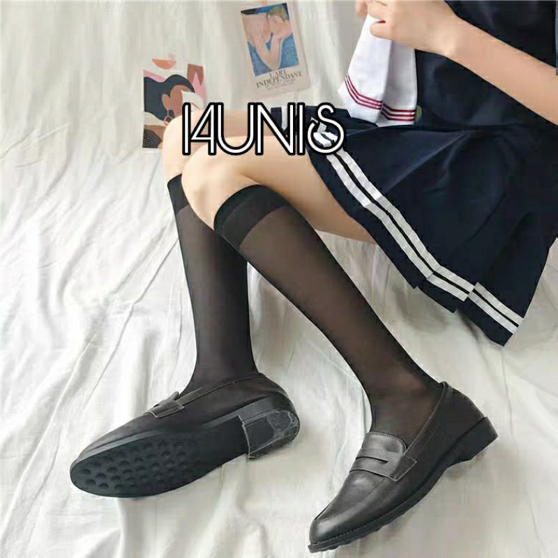 Tất đen trắng voan mỏng cosplay lolita harajuku anime ulzzang cá tính nhật bản gothic retro grunge 90s tik tok | BigBuy360 - bigbuy360.vn