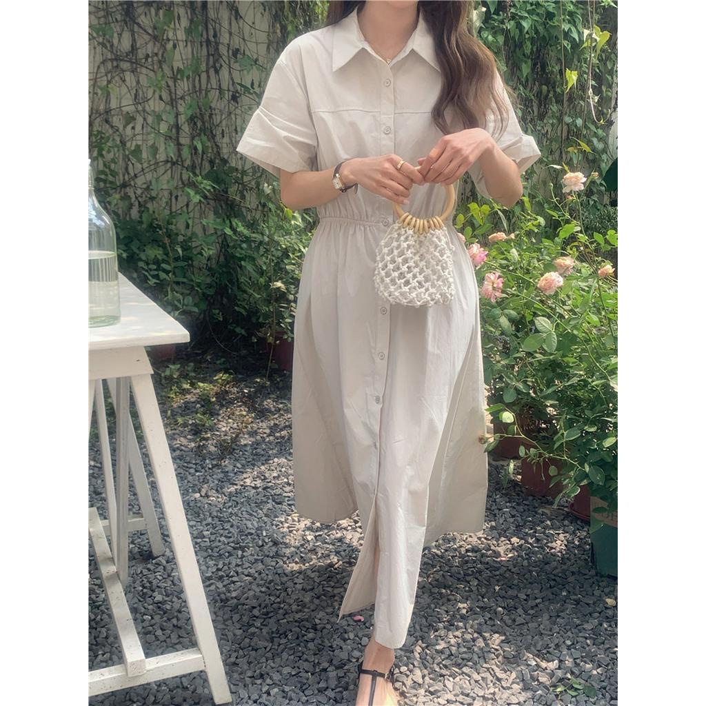 Đầm Thun polo Tay Ngắn Màu Sắc Đơn Giản 63632