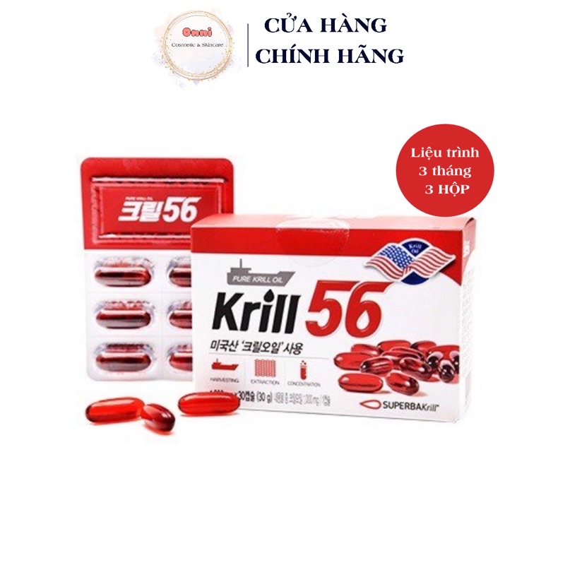 Dầu nhuyễn thể Krill56 Hộp 30 viên Red Omega3 Cao Cấp 2 hộp