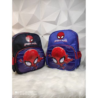 Balo mẫu giáo, cặp lớp mầm chồi lá cho bé đi nhà trẻ hình siêu nhân nhện hình thật