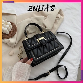 Túi đeo chéo nữ cầm tay trần trám 1 dải 2 ngăn Zuliashop8386