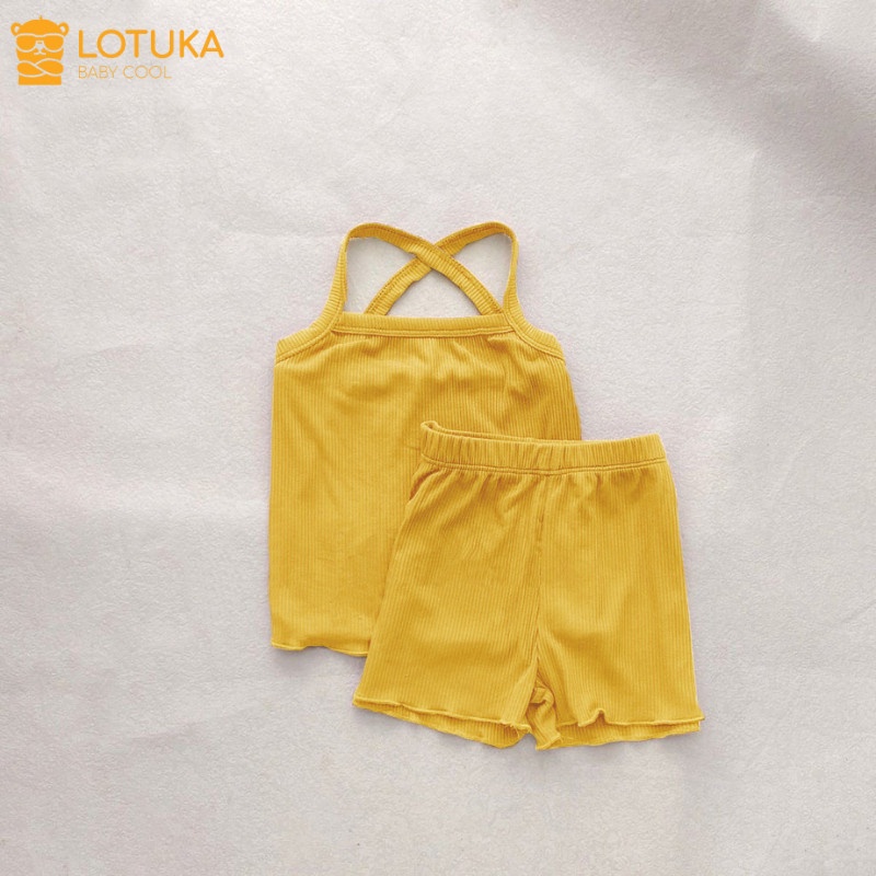 Quần áo trẻ em Lotuka bộ rời hai dây mẫu đồ bộ cho bé trai bé gái chất tăm lạnh siêu mát mùa hè cho bé yêu