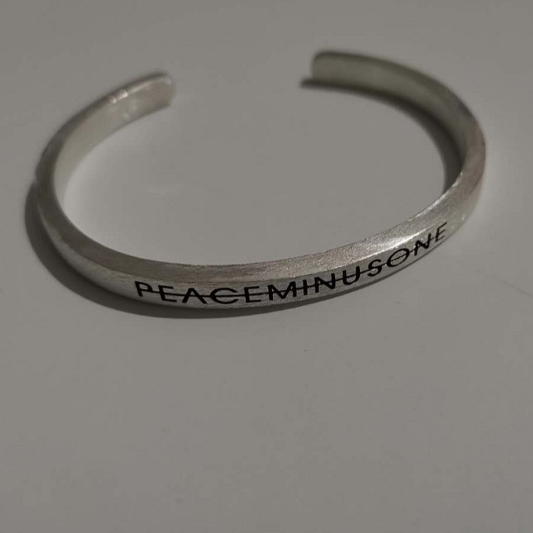 Vòng tay bạc 925 PEACEMINUSONE dáng chữ C giống GD đeo mẫu mới nhất nhà PMO PEACEMINUSONE