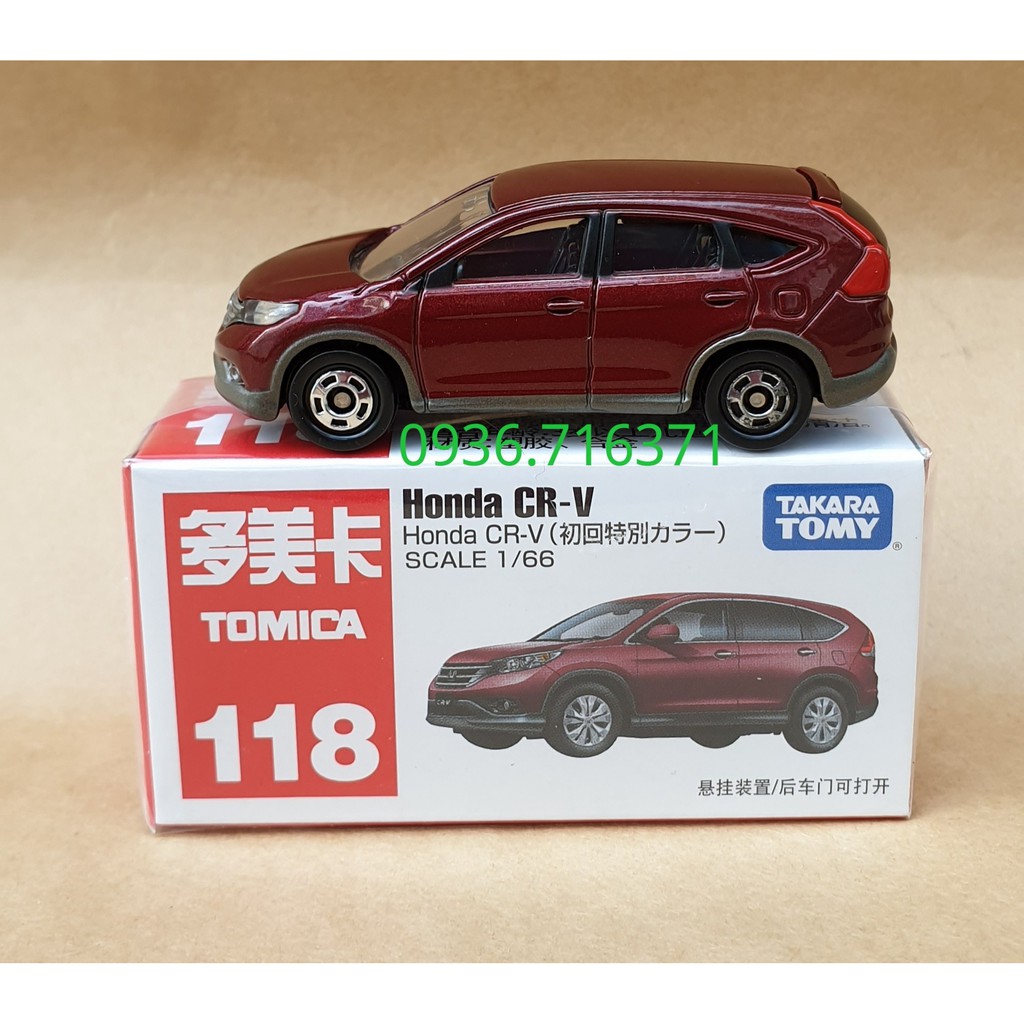 Mô hình xe màu đỏ mở được cửa tomica Nhật Bản No118 (Có Hộp)