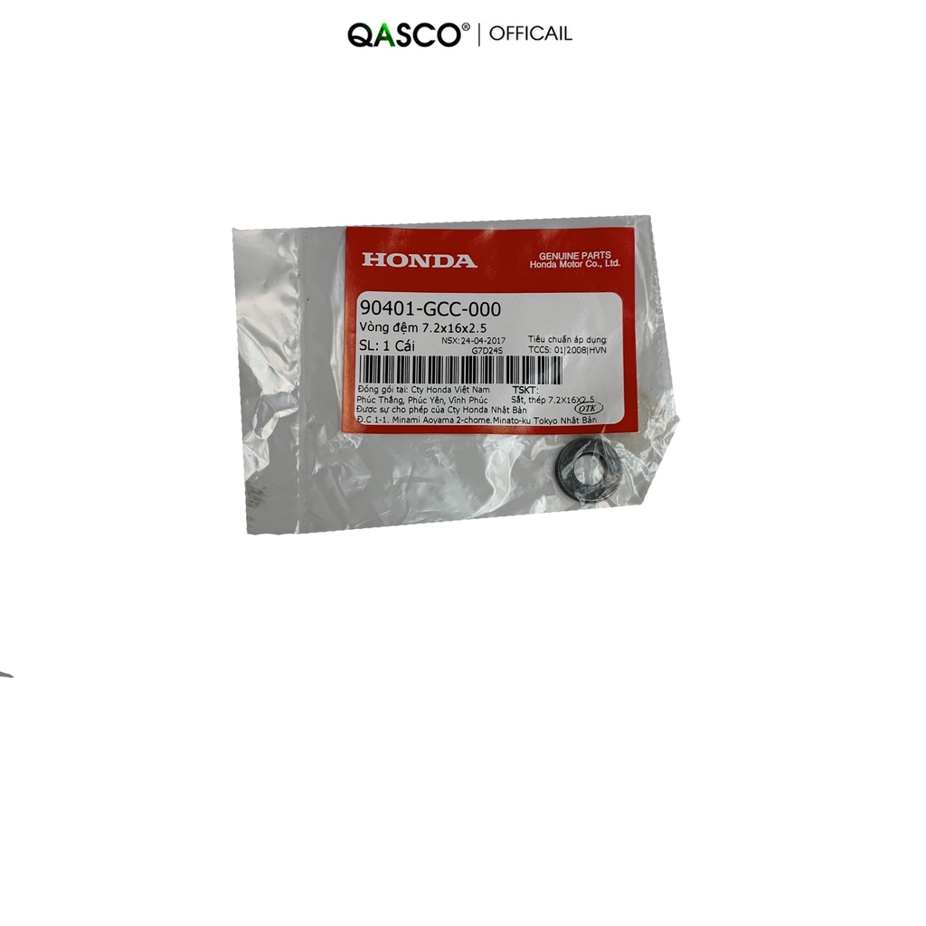 Vòng đệm HONDA 7.2x16x2.5 Air Blade 110 / Click 110 / Lead 110