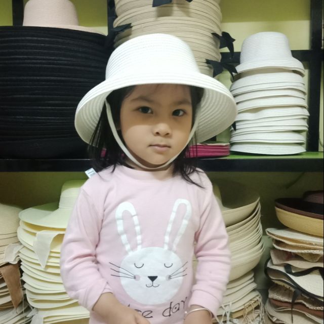 Mũ cói lồng đèn cho bé