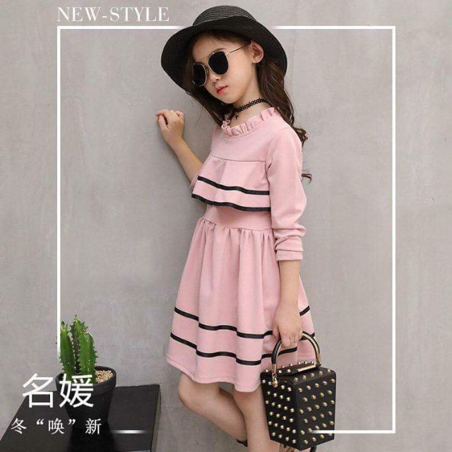 Đầm tay dài bé gái