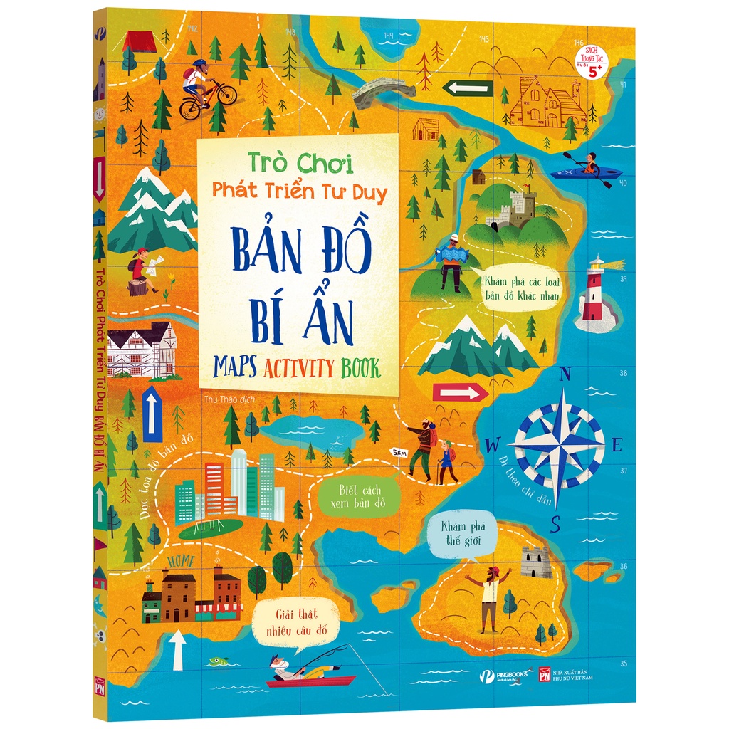 Sách - Trò Chơi Phát Triển Tư Duy - Bản Đồ Bí Ẩn - Maps Activity Book (Dành Cho Bé Từ 5+)