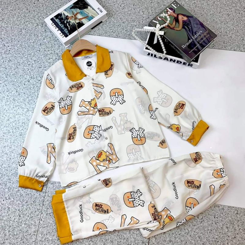 Bộ lụa SATIN BÈO tay dài quần dài mềm mướt ảnh thật sàn | BigBuy360 - bigbuy360.vn