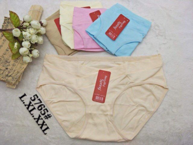 Com bo 5 chiếc quần lót bầu cạp chéo 100% cottong