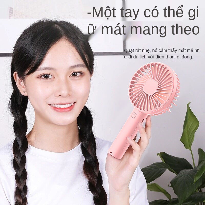 usbQuạt Mini Sạc Di Động Cầm Tay Di Động Cho Máy Tính Để Bàn Ký Túc Xá Sinh Viên Gió Siêu Câm Tay