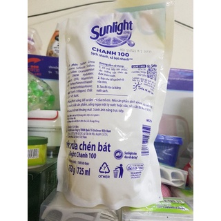 Túi rửa chén Sunlight chanh 🍋 725ml