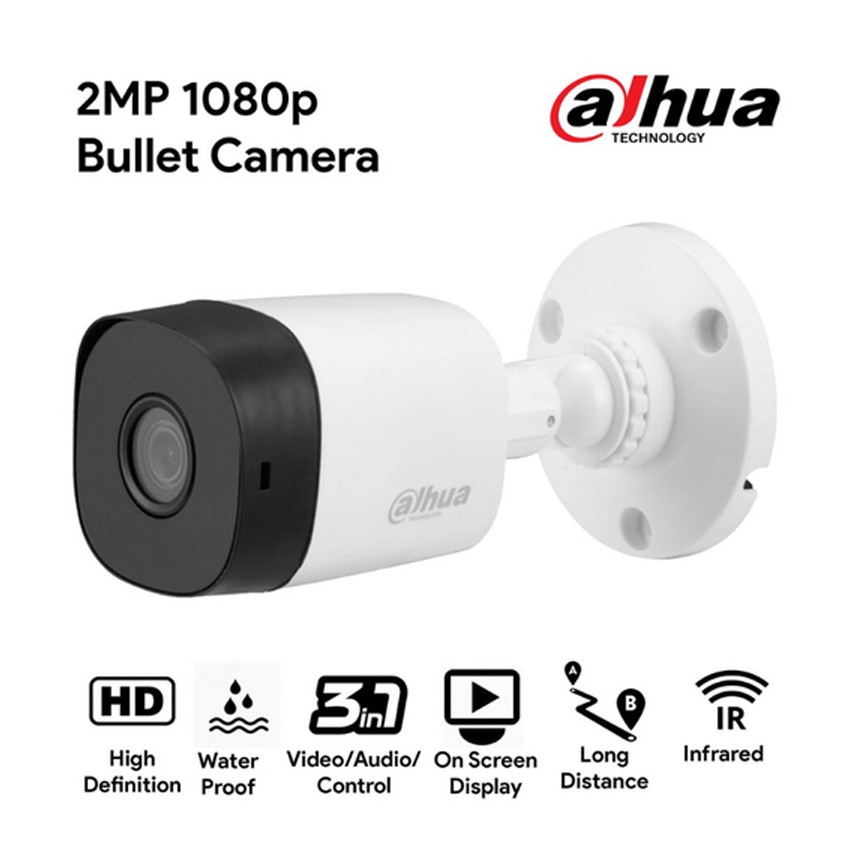 Trọn bộ Camera Giám Sát Dahua 2M Tùy Chọn FullHD 1080P, hồng ngoại 20m, đầy đủ phụ kiện-[ b1a21 t1a21 ] Chính Hãng DAHUA