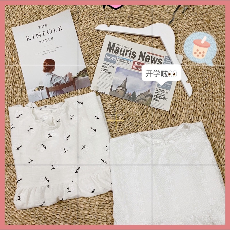 Áo babydoll hoa, áo babydoll nữ màu trắng bánh bèo, áo babydoll áo kiểu tay phồng | BigBuy360 - bigbuy360.vn