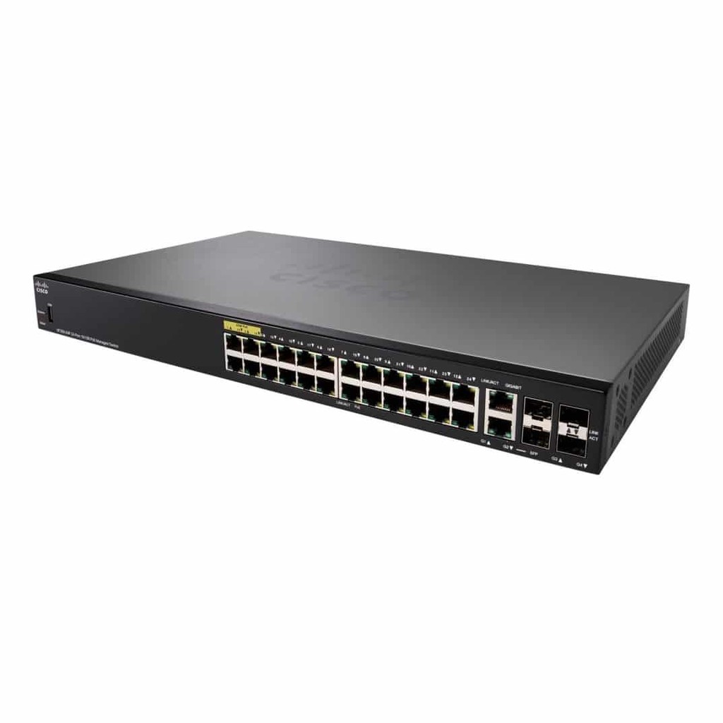 Bộ chia cổng mạng Cisco SF350-24P-K9-EU 24 cổng 10/100 POE Managed Switch