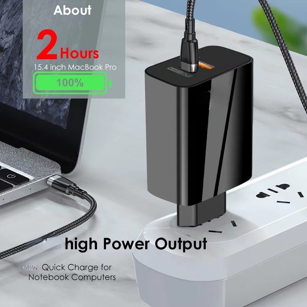 GaN Fast Charger / 2 Ports US/EU Type c USB Fast For iPhone Android