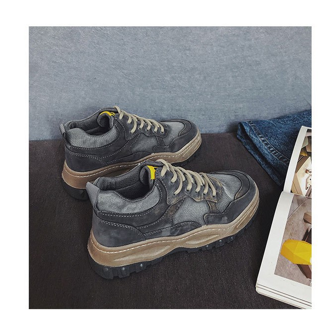 [Siêu Phẩm] Giày sneaker nam độn đế phối da lộn phong cách ullzang Hàn Quốc siêu Hot NB-48
